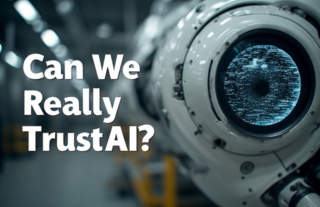 An illustration showing the threat of adversarial AI in an industrial setting